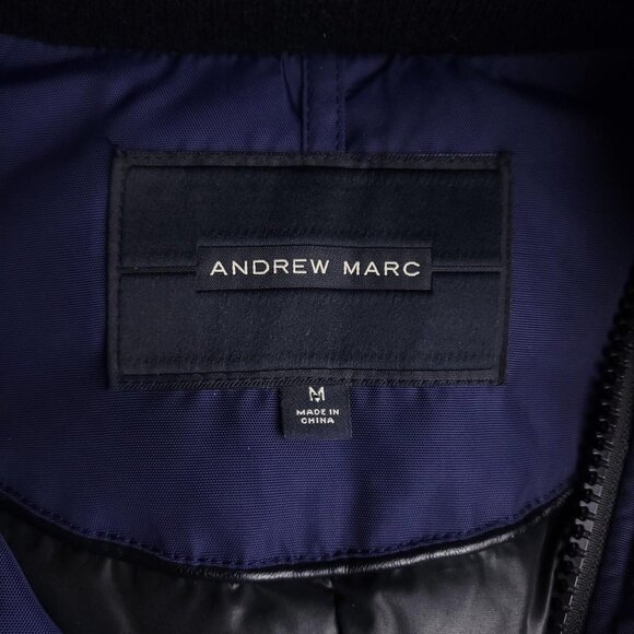 Andrew Marc Down Puffer Jacket Parka Real Fur Trim - Picture 3 of 7